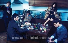 สมาชิกวง BEAST ร่วมถ่ายภาพให้กับนิตยสารแฟชั่น Marie Claire