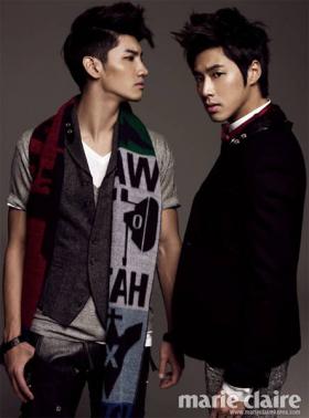 ภาพของยูนโฮ (Yunho) และชางมิน (Chang Min) ใน Marie Claire เพิ่ม