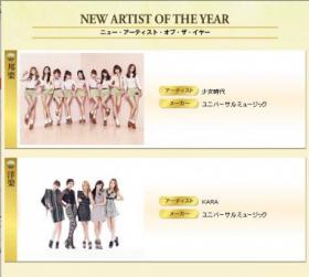 วง Kara และ SNSD ชนะรางวัล New Artist of the Year!
