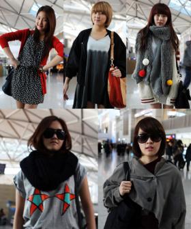 แฟชั่นที่แอร์พอร์ตและภาพในหนังสือเดินทางของวง 4minute