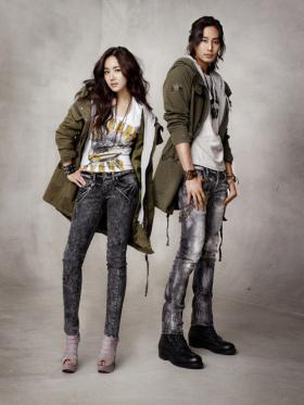 ปาร์คมินยอง (Park Min Young) และ Lee Philip ถ่ายภาพสำหรับ Buckaroo Jeans