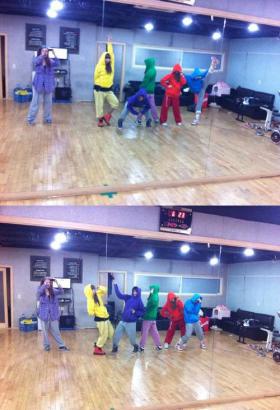สมาชิกวง miss A แต่งกายสีสรรค์ในการซ้อมเต้น