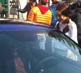 ภาพคูฮาร่า (Goo Hara) ที่กองถ่าย City Hunter!