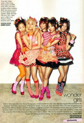 วง Wonder Girls ถ่ายภาพในนิตยสาร Teen Vogue ของสหรัฐ!