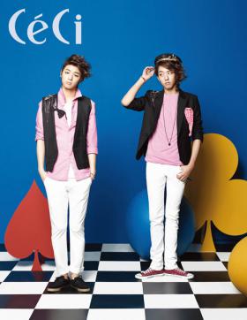 จองชิน (Jung Shin) และมินฮยอค (Min Hyuk) ถ่ายแบบในนิตยสาร CeCi!