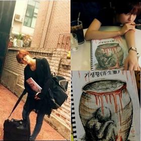 ฮโยมิน (Hyo Min) โชว์ทักษะด้านการวาดภาพ