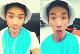 โจควอน (Jo Kwon) แต่งเป็นเหมือนเด็กเล็กๆ 