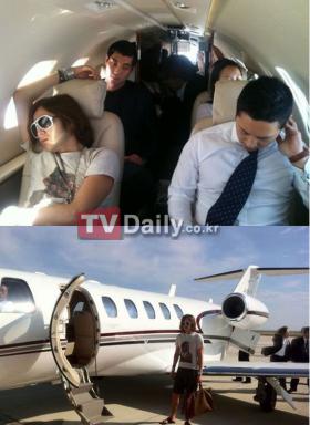 ภาพจางกึนซอค (Jang Geun Suk) บนเครื่องบินส่วนตัว