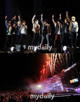 BoA, วง Super Junior, Kara, และคิมจางฮุน (Kim Jang Hoon) แสดงในงาน 2011 Daegu IAAF World Championships