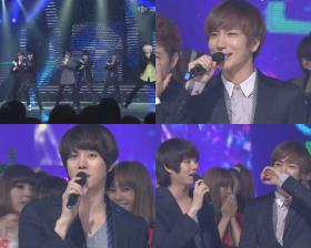 ลีทึก (Lee Teuk) และคิมฮีชอล (Kim Hee Chul) ขอบคุณแฟนๆ ในรายการ Inkigayo