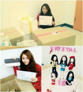 Krystal กล่าวชมของขวัญวันเกิดที่เธอได้รับจากแฟนๆ?