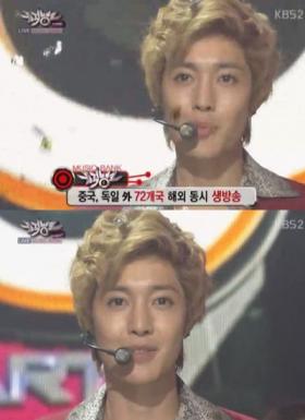 คิมฮยอนจุง (Kim Hyun Joong) ขอบคุณแฟนๆ จากการที่คว้ารางวัลจากรายการ Music Bank!