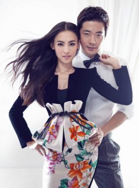 ควอนซางวู (Kwon Sang Woo) และจางป๋อจือ (Cecilia Cheung) ถ่ายภาพสำหรับนิตยสารแฟชั่น Marie Claire 