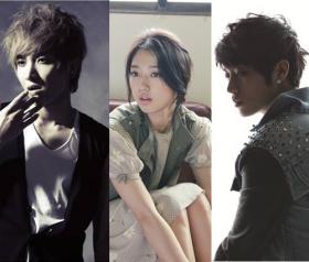 ลีทึก (Lee Teuk), ปาร์คชินเฮ (Park Shin Hye) และดูจุน (Doo Joon) เป็นพิธีกร 2011 Melon Music Awards 