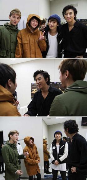 จุนซู (Junsu), ดูจุน (Doo Joon) และโยซบ (Yoseob) ไปให้กำลังใจปาร์คกอนฮยอง (Park Gun Hyung)