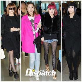 วง 2NE1 อวดแฟชั่นแอร์พอร์ตที่มีเอกลักษณ์ในการเดินทางไปร่วมงาน 2011 MAMA!