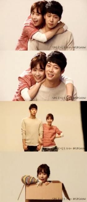 ฮันจิมิน (Han Ji Min) และปาร์คยูชอน (Park Yoochun) ถ่ายภาพโปสเตอร์ Rooftop Prince 