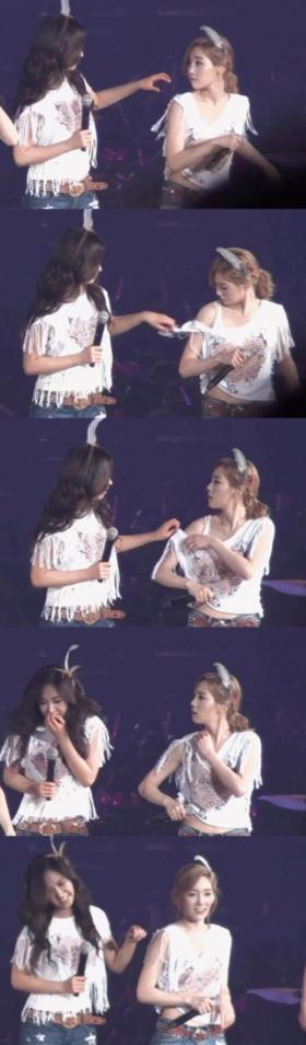 ยูริ (Yuri) ตกใจที่ทำเสื้อแทยอน (Tae Yeon) ขาด” 