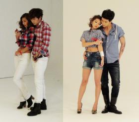 อูยอง (Woo Young) และแทคยอน (Taecyeon) ถ่ายภาพให้กับแบรนด์ Evisu 