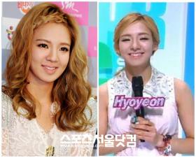 ชาวอินเทอร์เน็ทให้ความสนใจใบหน้าของฮโยยอน (Hyo Yeon) 