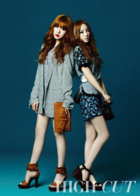 แทยอน (Tae Yeon) และ Tiffany ถ่ายภาพสำหรับนิตยสารแฟชั่น High Cut