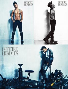 แทยาง (Tae Yang) ถ่ายภาพในนิตยสาร L’Officiel Hommes