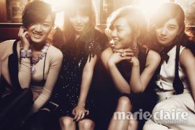 วง miss A ถ่ายภาพสำหรับนิตยสารแฟชั่น Marie Claire