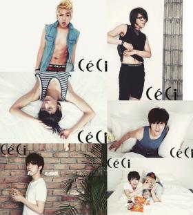 วง B1A4 ถ่ายภาพในนิตยสารแฟชั่น CeCi!