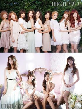 วง SNSD ถ่ายภาพในนิตยสารแฟชั่น High Cut