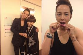 จางกึนซอค (Jang Geun Suk) ถ่ายภาพกับคุโรยะนาหงิ เทตซึโกะ (Kuroyanagi Tetsuko)