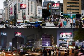 วง Super Junior ใช้บิลบอร์ดไฟฟ้าสำหรับการโปรโมทอัลบั้มใหม่