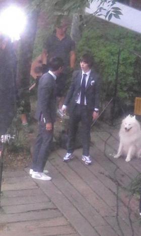 ภาพซอลลี่ (Sulli) และมินโฮ (Min Ho) จากกองถ่ายทำละครเรื่อง To the Beautiful You!