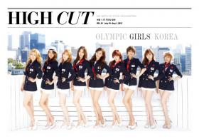 วง SNSD ถ่ายภาพในธีมการแข่งขันกีฬาโอลิมปิคในนิตยสาร High Cut!