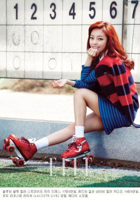 คูฮาร่า (Goo Hara) ถ่ายภาพสำหรับนิตยสารแฟชั่น Elle