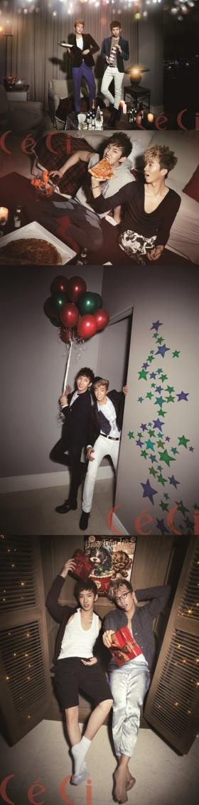 โจควอน (Jo Kwon) และอูยอง (Woo Young) ถ่ายภาพในนิตยสาร CeCi