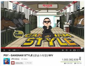 MV เพลง Gangnam Style ของ Psy มีคนเข้าชมเกิน 1 พันล้านครั้ง!