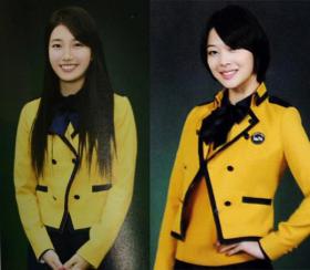 ภาพจบการศึกษาของ Suzy และซอลลี่ (Sulli) 