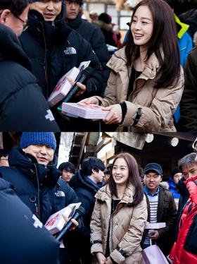 คิมแตฮี (Kim Tae Hee) มอบของขวัญให้ทีมงาน Jang Ok Jung, Living in Love 