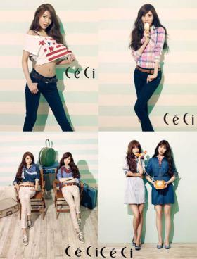 ซูยอง (Soo Young), ซอฮยอน (Seo Hyun) และอีจงซอค (Lee Jong Suk) ถ่ายภาพนิตยสาร CeCi