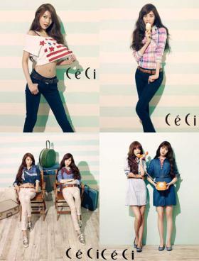 ซูยอง (Soo Young), ซอฮยอน (Seo Hyun) และอีจงซอค (Lee Jong Suk) ถ่ายภาพนิตยสาร CeCi