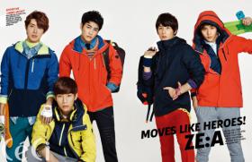 สมาชิกวง ZE:A ถ่ายภาพในนิตยสารแฟชั่น CeCi