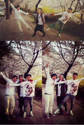 G-Dragon ไปชมดอกไม้พร้อมกับซึงริ (Seungri) และแทยาง (Tae Yang)