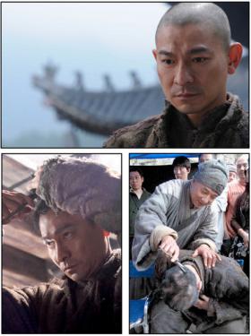 หลิวเต๋อหัว (Andy Lau) โกนผม รับบทเป็นหลวงจีนใน Shaolin