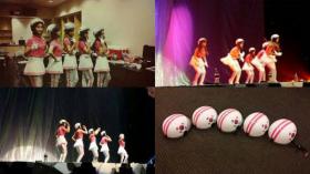 Crayon Pop สวมหมวกแปะรูปธงชาติเกาหลีขึ้นเวทีคอนเสิร์ต เลดี กาก้า (Lady Gaga)