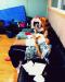 ภาพ Joo และสมาชิก 3 คนจากวง miss A ระหว่างการพัก