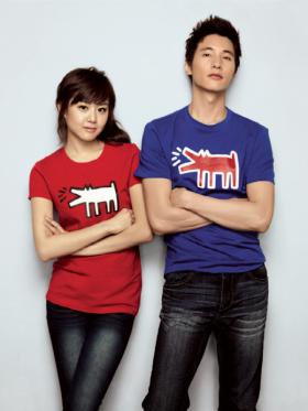 ภาพมูนกึนยอง (Moon Geun Young) และวอนบิน (Won Bin) เป็นพรีเซ็นเตอร์ให้กับ Basic House