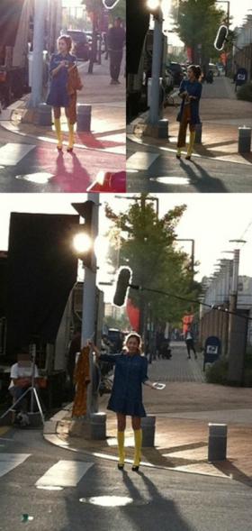 ภาพคิมแตฮี (Kim Tae Hee) จากกองถ่ายทำละครเรื่อง 99 Days of Me and My Star 