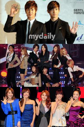 วงดงบังชินกิ (TVXQ), SNSD และ Kara ไม่สามารถร่วมการแสดงแบบไลฟ์รายการ 2011 MBC Gayo Daejaejun! 