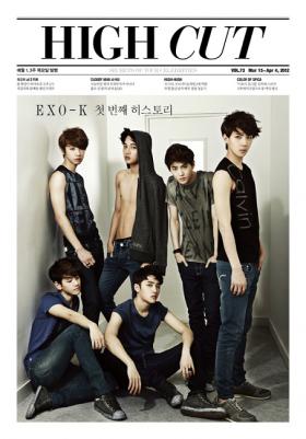 วงใหม่ EXO-K ถ่ายภาพในนิตยสาร High Cut!