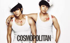 แทคยอน (Taecyeon) และจุนโฮ (Junho) ถ่ายภาพสำหรับนิตยสารแฟชั่น Cosmopolitan!